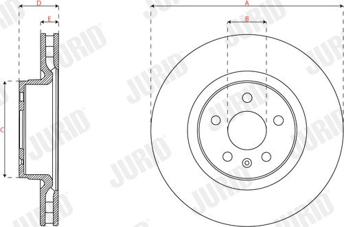 Jurid 563660JC-1 - Тормозной диск autospares.lv