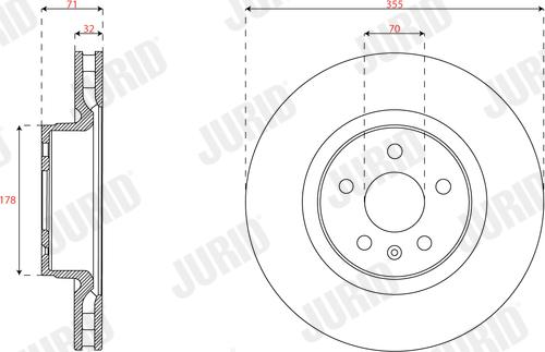 Jurid 563660JC-1 - Тормозной диск autospares.lv