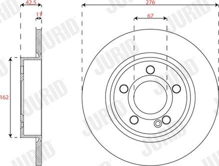 Jurid 563667JC - Тормозной диск autospares.lv