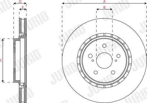 Jurid 563619JC-1 - Тормозной диск autospares.lv