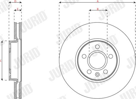 Jurid 563626JC - Тормозной диск autospares.lv