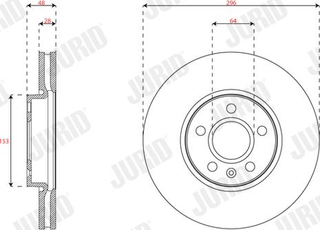 Jurid 563626JC - Тормозной диск autospares.lv