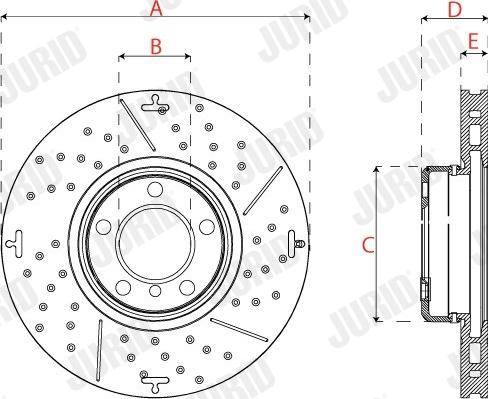 Jurid 563206JC-1 - Тормозной диск autospares.lv