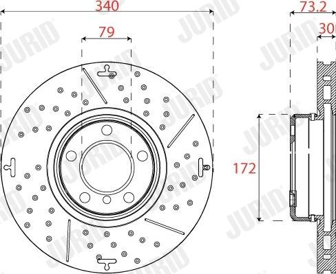 Jurid 563200JC-1 - Тормозной диск autospares.lv