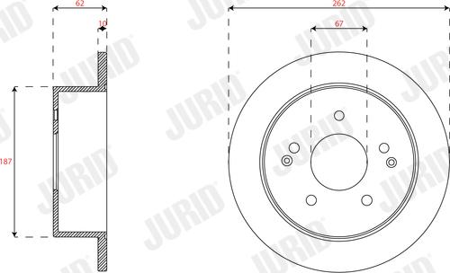 Jurid 563341JC - Тормозной диск autospares.lv