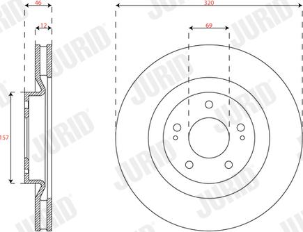 Jurid 563307JC - Тормозной диск autospares.lv