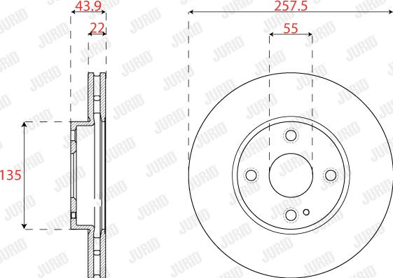 Jurid 563324JC - Тормозной диск autospares.lv