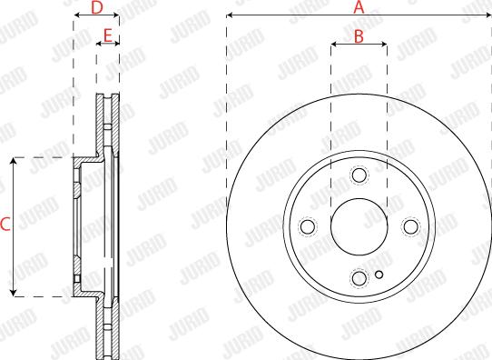 Jurid 563324JC - Тормозной диск autospares.lv