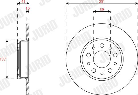 Jurid 563295JC - Тормозной диск autospares.lv