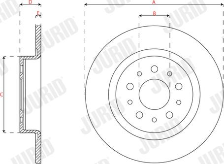 Jurid 563296JC - Тормозной диск autospares.lv