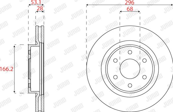 Jurid 563290JC - Тормозной диск autospares.lv