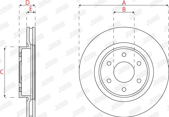 Jurid 563290JC - Тормозной диск autospares.lv