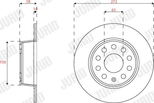 Jurid 563293JC - Тормозной диск autospares.lv