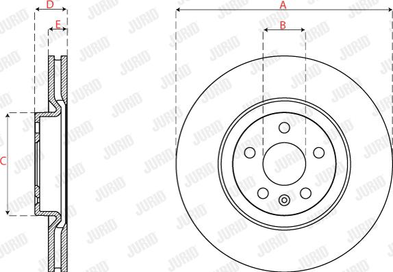 Jurid 563257JC - Тормозной диск autospares.lv