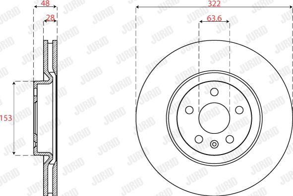 Jurid 563257JC - Тормозной диск autospares.lv