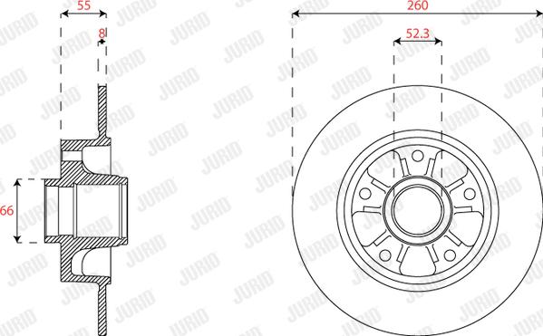 Jurid 563289JC-1 - Тормозной диск autospares.lv