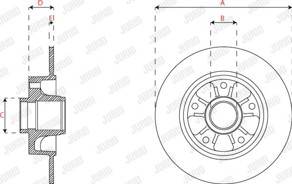 Jurid 563289JC-1 - Тормозной диск autospares.lv