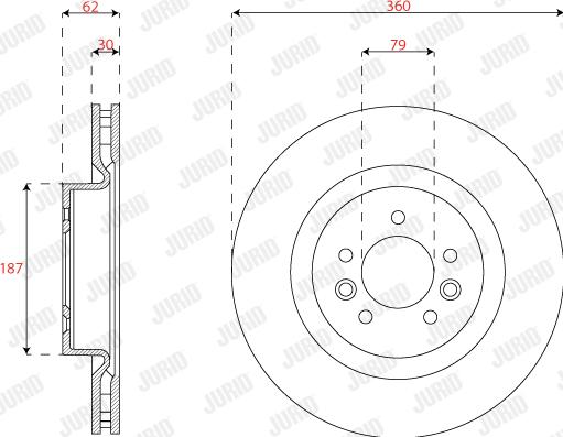 Jurid 563287JC-1 - Тормозной диск autospares.lv