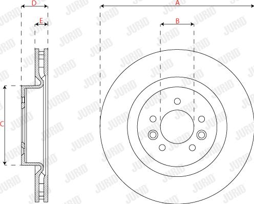 Jurid 563287JC-1 - Тормозной диск autospares.lv