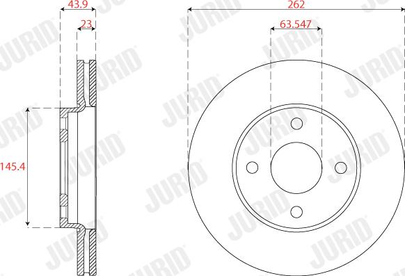 Jurid 563230JC - Тормозной диск autospares.lv