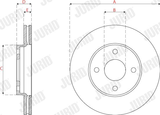 Jurid 563230JC - Тормозной диск autospares.lv