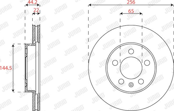 Jurid 563227JC - Тормозной диск autospares.lv