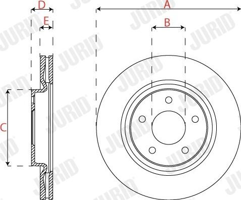 Jurid 563270JC-1 - Тормозной диск autospares.lv