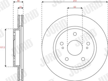 Jurid 563272JC - Тормозной диск autospares.lv