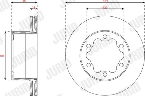 Jurid 563750JC-1 - Тормозной диск autospares.lv