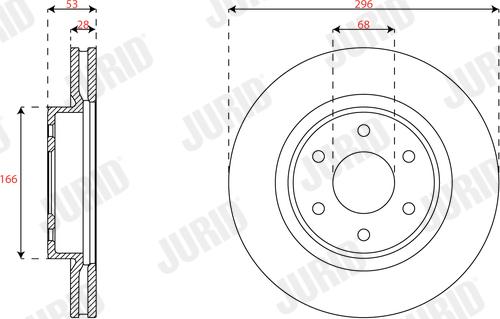 Jurid 563705JC - Тормозной диск autospares.lv