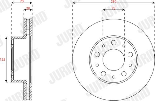 Jurid 563716JC - Тормозной диск autospares.lv