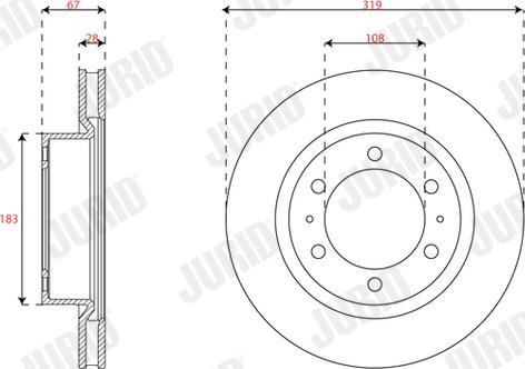 Jurid 563726JC - Тормозной диск autospares.lv