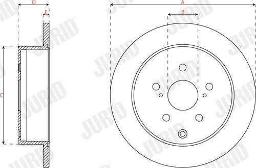 Jurid 563727JC - Тормозной диск autospares.lv