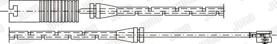 Jurid 581345 - Сигнализатор, износ тормозных колодок autospares.lv