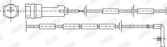 Jurid 581346 - Сигнализатор, износ тормозных колодок autospares.lv