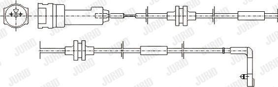 Jurid 581373 - Сигнализатор, износ тормозных колодок autospares.lv