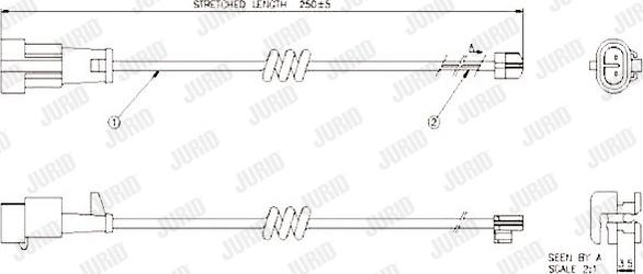 Jurid 587041 - Сигнализатор, износ тормозных колодок autospares.lv