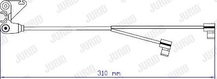Jurid 587060 - Сигнализатор, износ тормозных колодок autospares.lv