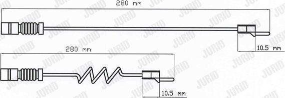 Jurid 587007 - Сигнализатор, износ тормозных колодок autospares.lv