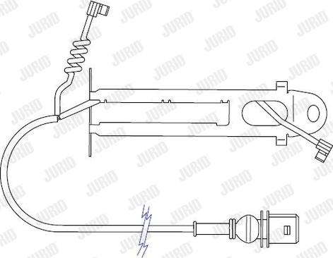 Jurid 587033 - Сигнализатор, износ тормозных колодок autospares.lv