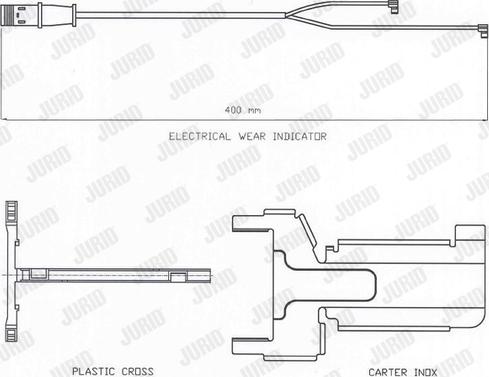 Jurid 587020 - Сигнализатор, износ тормозных колодок autospares.lv