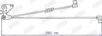 Jurid 587028 - Сигнализатор, износ тормозных колодок autospares.lv