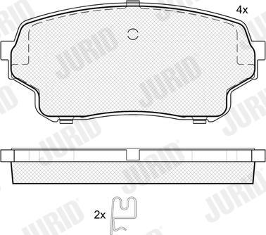 Jurid 574095J - Тормозные колодки, дисковые, комплект autospares.lv