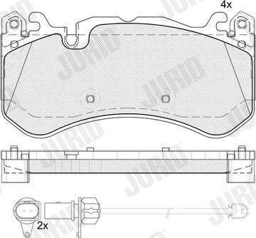 Jurid 574098J - Тормозные колодки, дисковые, комплект autospares.lv