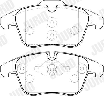 Jurid 574009J - Тормозные колодки, дисковые, комплект autospares.lv