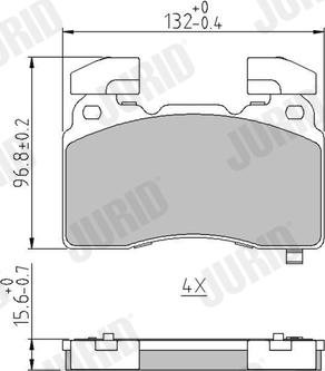 Jurid 574007J - Тормозные колодки, дисковые, комплект autospares.lv