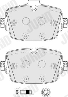 Jurid 574129J - Тормозные колодки, дисковые, комплект autospares.lv