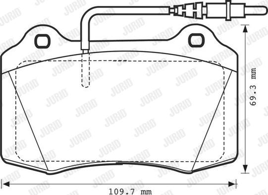 Jurid 571999J - Тормозные колодки, дисковые, комплект autospares.lv