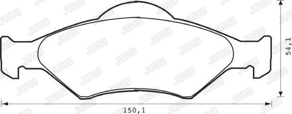 Jurid 571996D - Тормозные колодки, дисковые, комплект autospares.lv