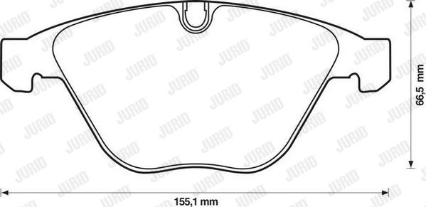 Jurid 571990JC - Тормозные колодки, дисковые, комплект autospares.lv